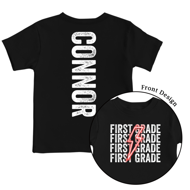 Personalized Lightning Kid Name Toddler&Kid's Tees Beepumpkin