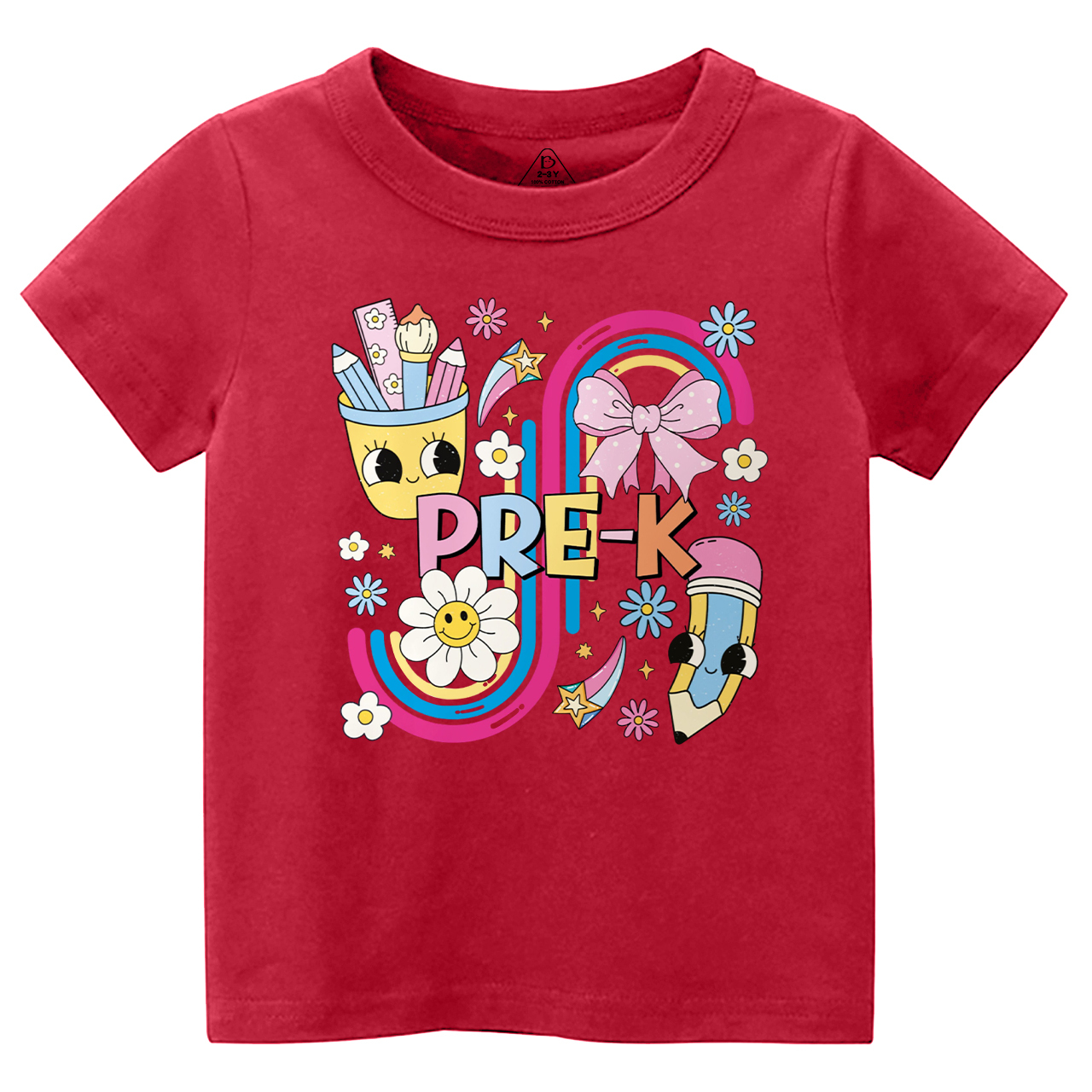 Personalized School Days Rainbow Collection Toddler&Kid's Tees Beepumpkin 