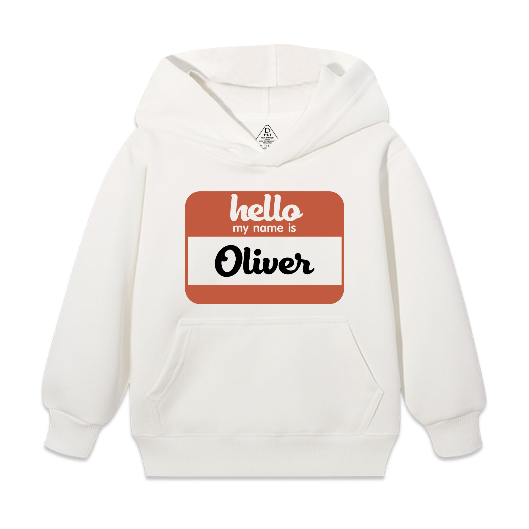 Hello My Name Is Personalized Kid's Hoodies Beepumpkin