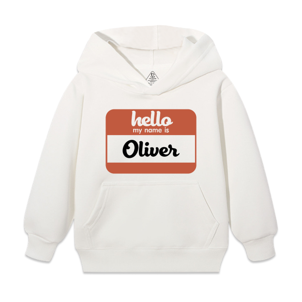 Hello My Name Is Personalized Kid's Hoodies Beepumpkin