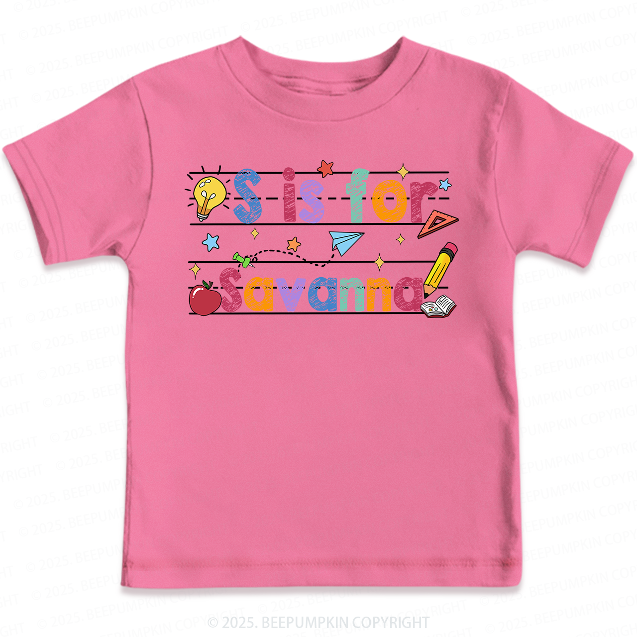 Personalized Kids Crayon Name Toddler&Kid's Tees Beepumpkin 