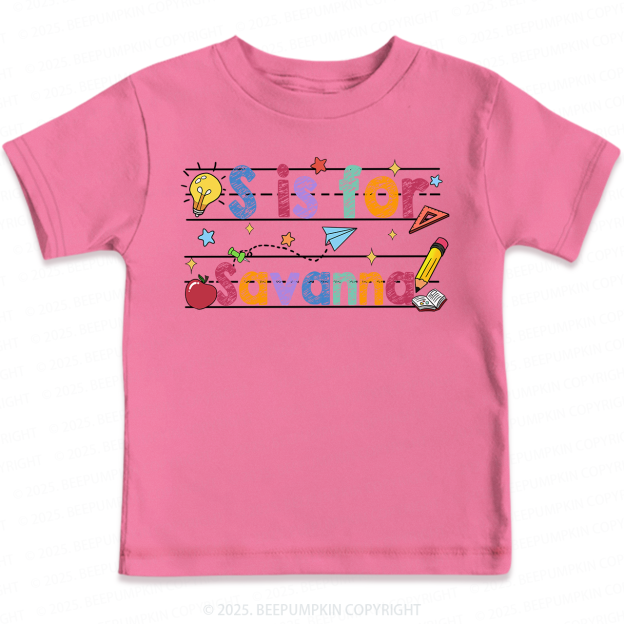 Personalized Kids Crayon Name Toddler&Kid's Tees Beepumpkin 