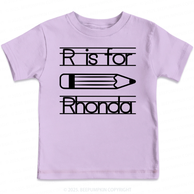  Custom Alphabet School Shirt For Kids