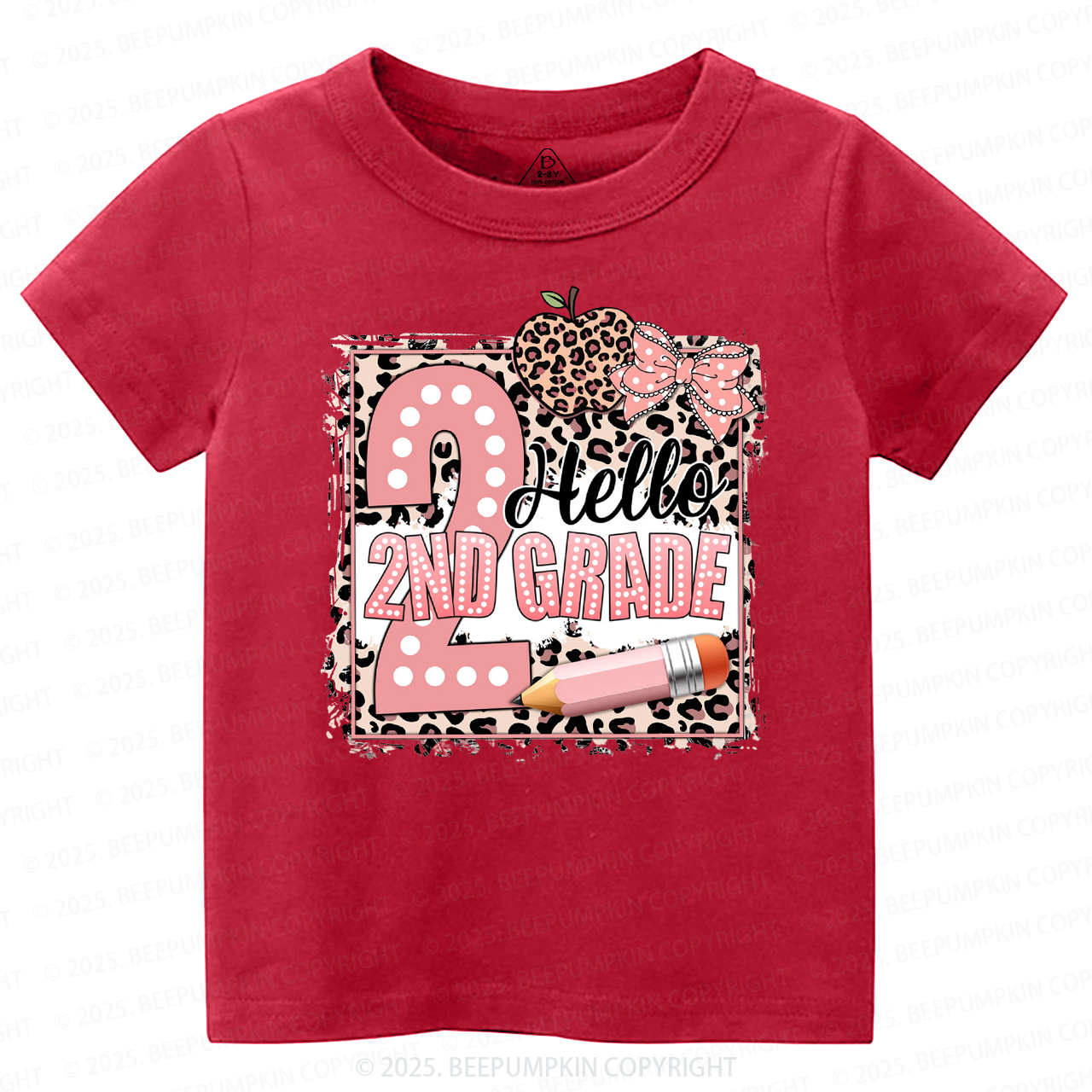 Personalized Leopard Grade Back To School Toddler&Kid's Tees Beepumpkin