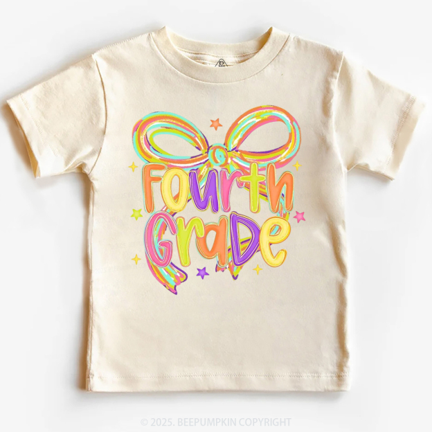 Personalized Girly Bow Sublimation Toddler&Kid's Tees Beepumpkin