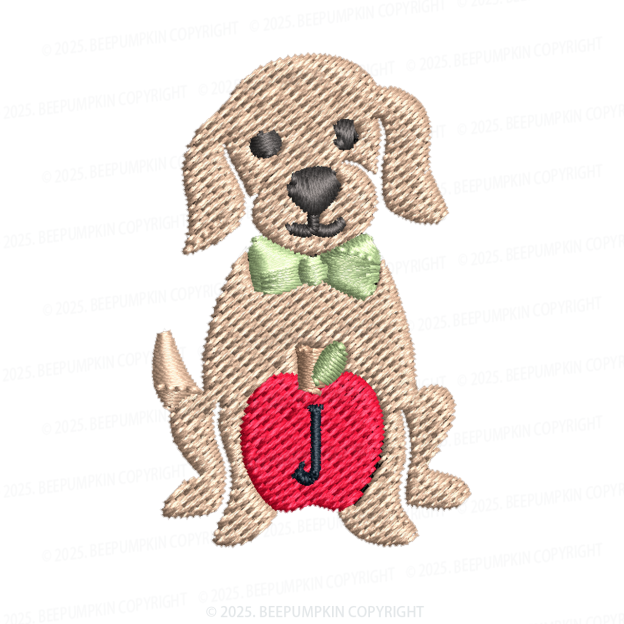 Embroidery Personalized Back To School Dog Toddler&Kid's Polo Shirt Beepumpkin