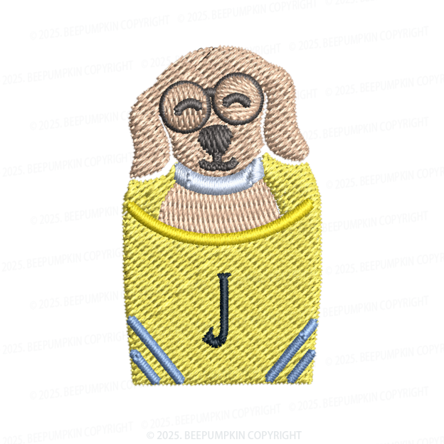 Embroidery Personalized Back To School Puppy Toddler&Kid's Polo Shirt Beepumpkin