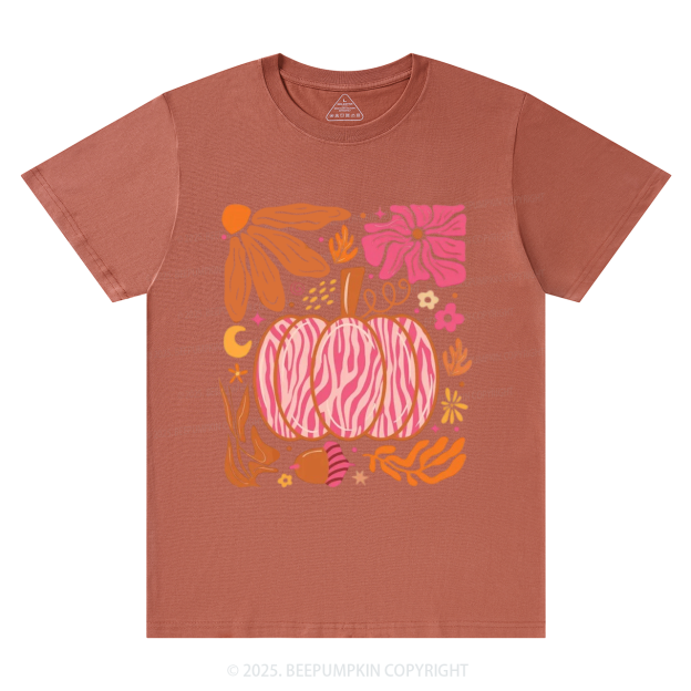 Leopard Pink Pumpkin Fall T-Shirts Beepumpkin 