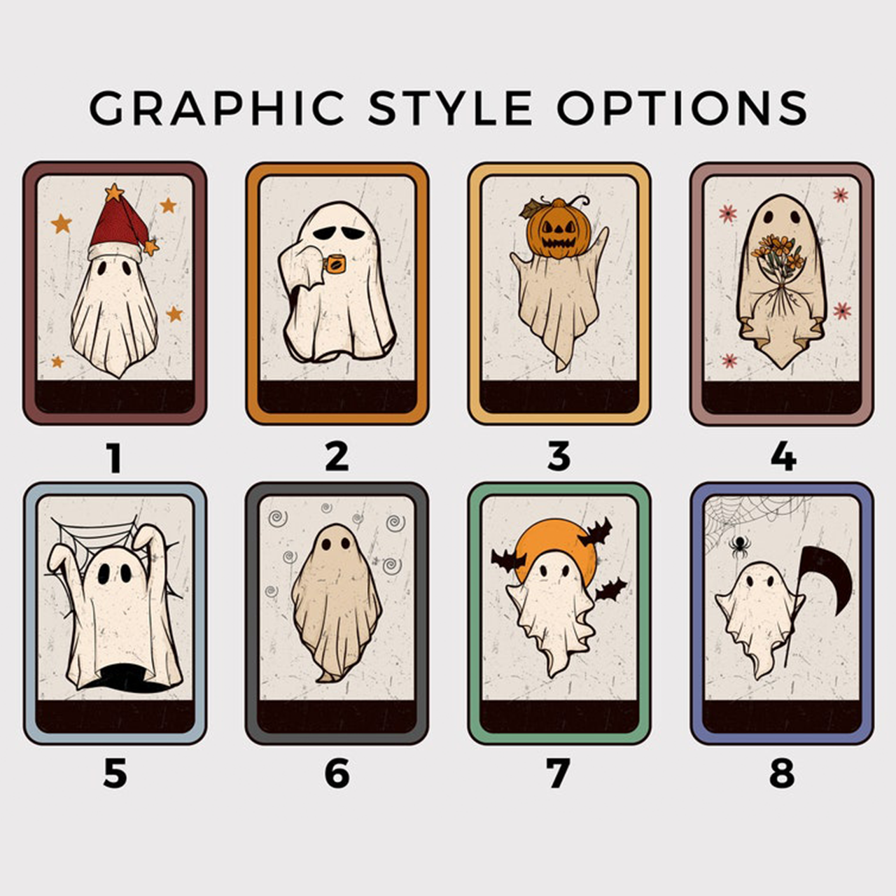 Personalized Family Ghost Cards Halloween Family Matching Shirts