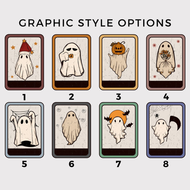 Personalized Family Ghost Cards Halloween Family Matching Shirts