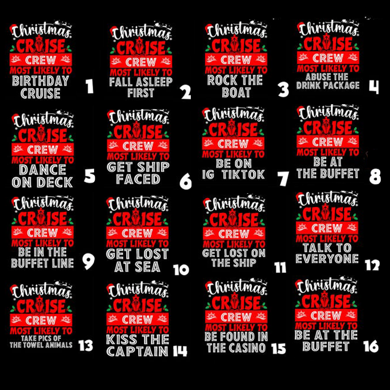 Personalized Christmas Cruise Crew Family Matching Pajamas