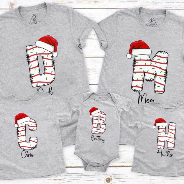 Personalized Candy Letters Name Family Matching T-Shirts Beepumpkin