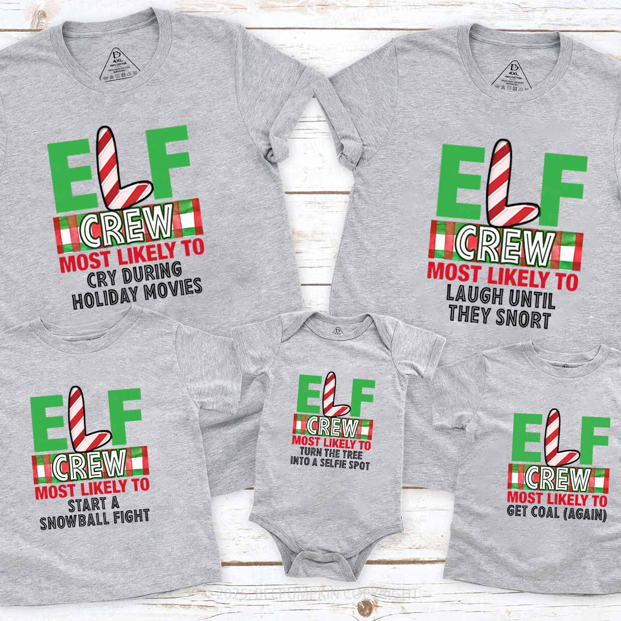 Personalized Elf Most Likely To Family Matching T-Shirts Beepumpkin