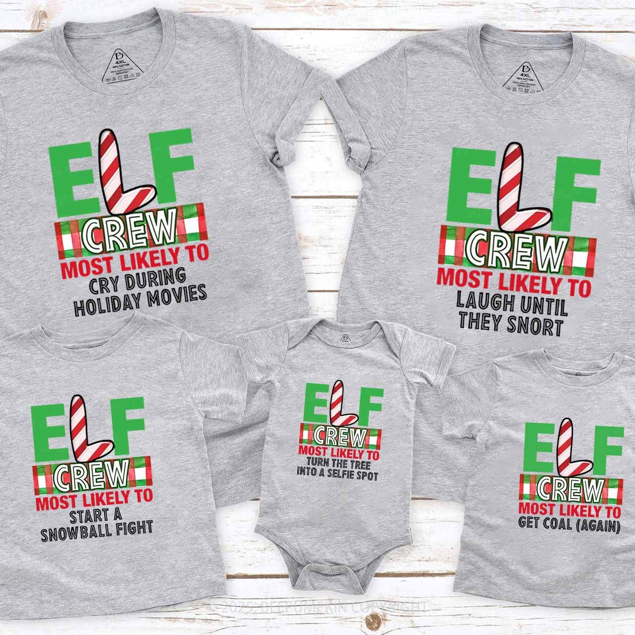Personalized Elf Most Likely To Family Matching T-Shirts Beepumpkin