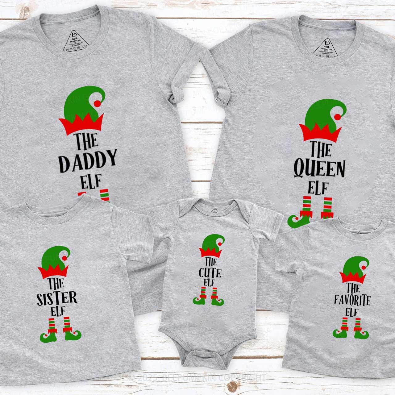 Personalized Christmas The Elf Family Matching T-Shirts Beepumpkin