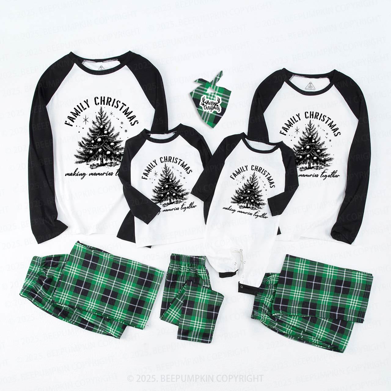 Warm Christmas Tree Family Matching Pajamas
