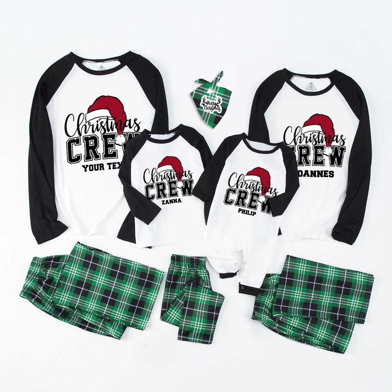 Personalized Christmas Crew Group Family Matching Pajamas