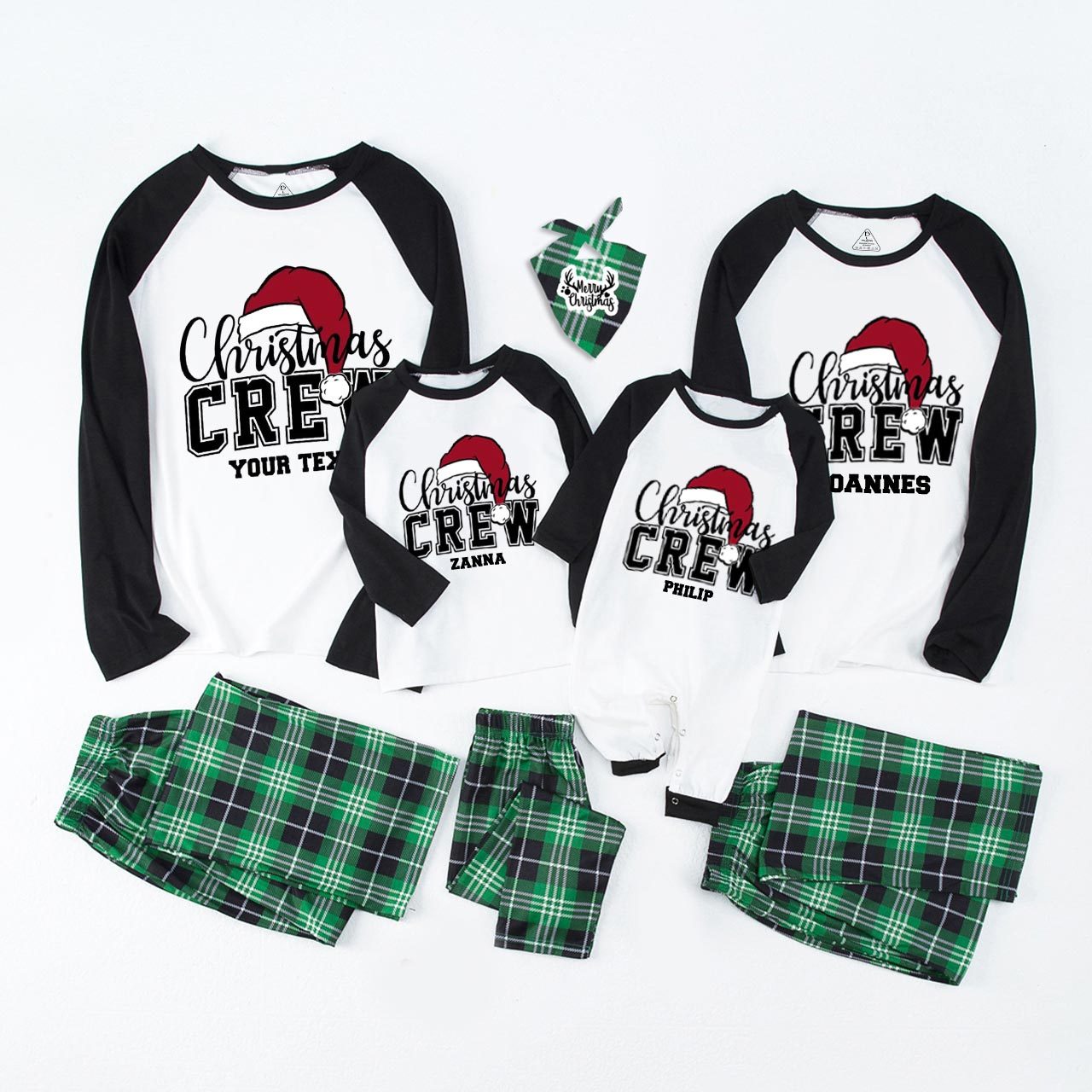 Personalized Christmas Crew Group Family Matching Pajamas
