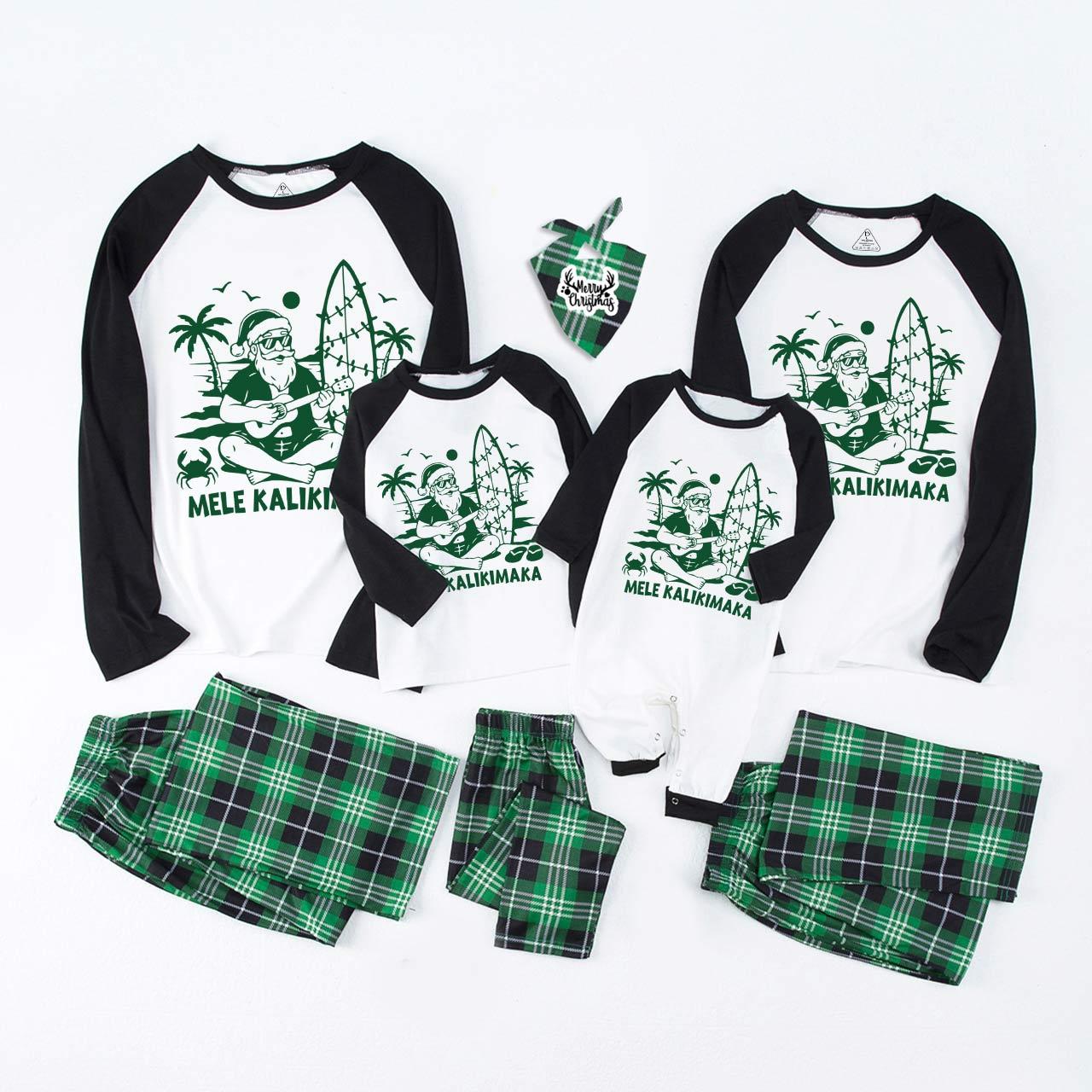 Personalized Mele Kalikimaka Family Matching Pajamas