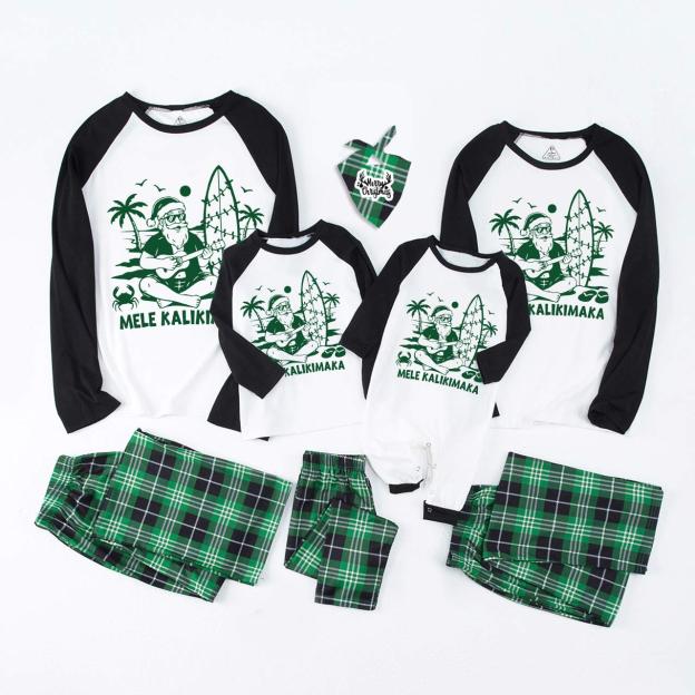 Personalized Mele Kalikimaka Family Matching Pajamas