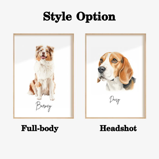 Personalized Watercolor Pet Portrait Digital Nursery Wall Art