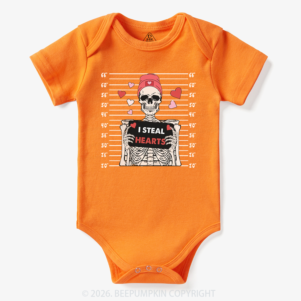 I Steal Hearts Skeleton Valentine's Day Bodysuit