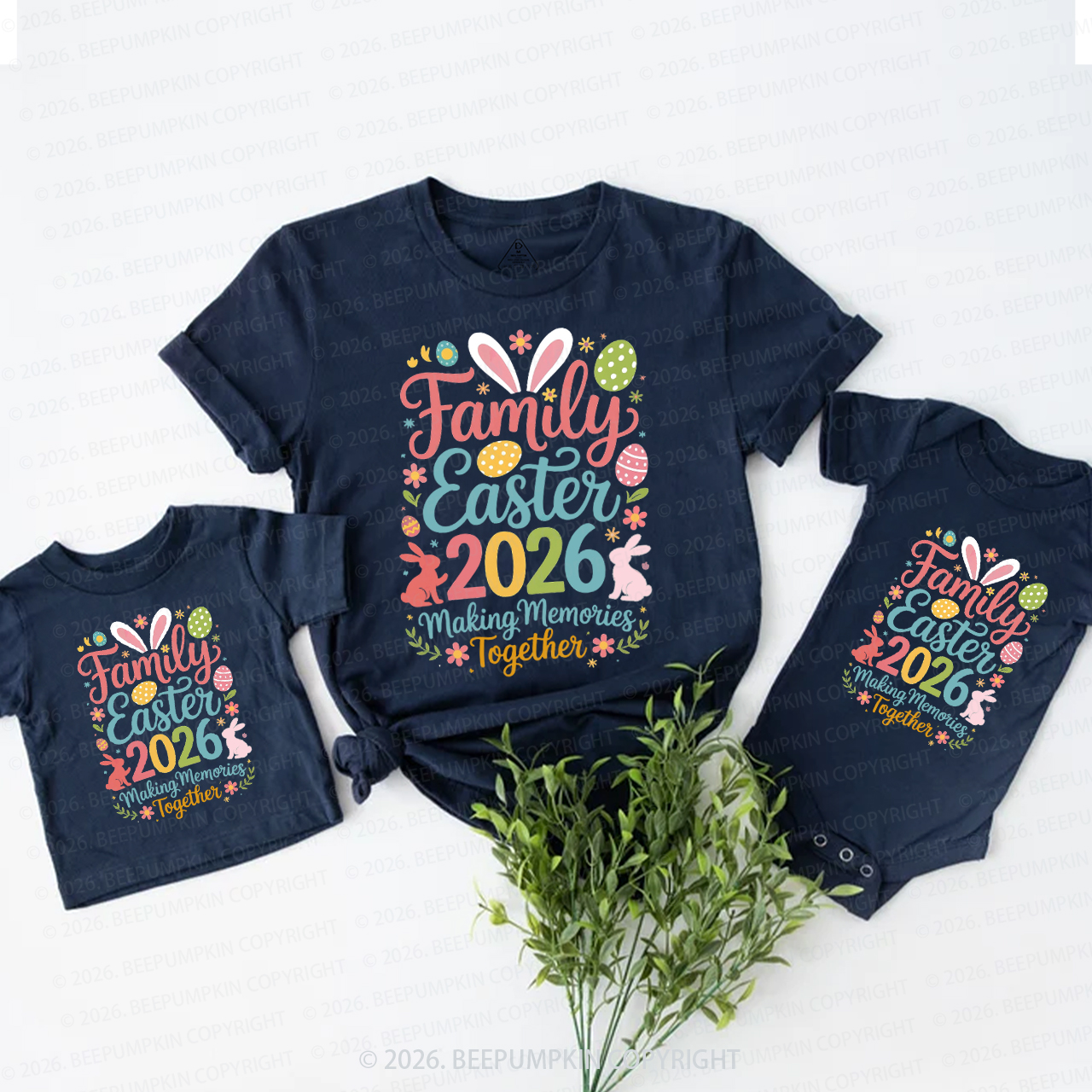 Easter 2026 Bunnies Family Matching Tees
