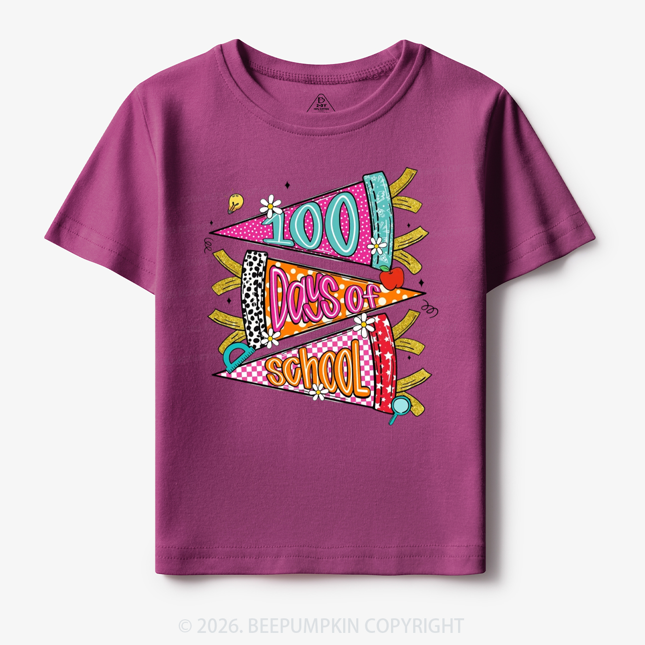 100 Days of School Coquette Bow Pencil Toddler&Kid's Tees
