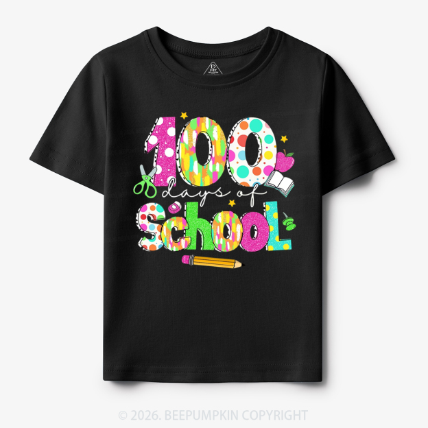 Colorful 100 Days of School Toddler&Kid's Tees