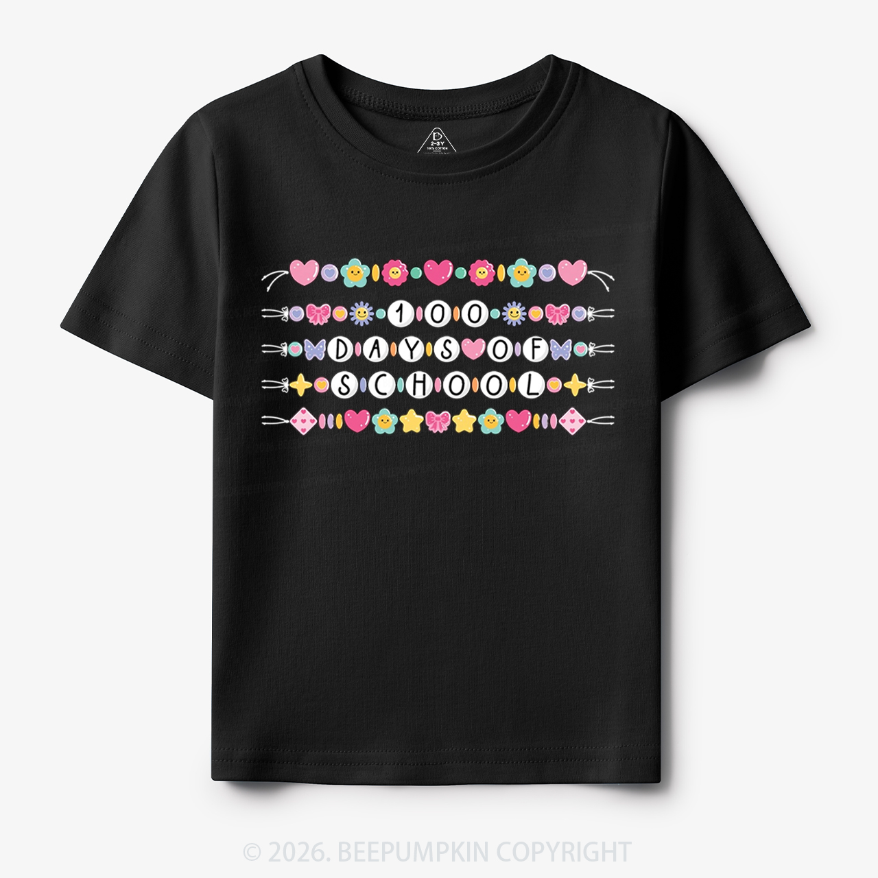 100 Days of School Beaded Bracelet Toddler&Kid's Tees