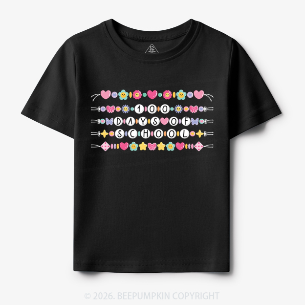 100 Days of School Beaded Bracelet Toddler&Kid's Tees