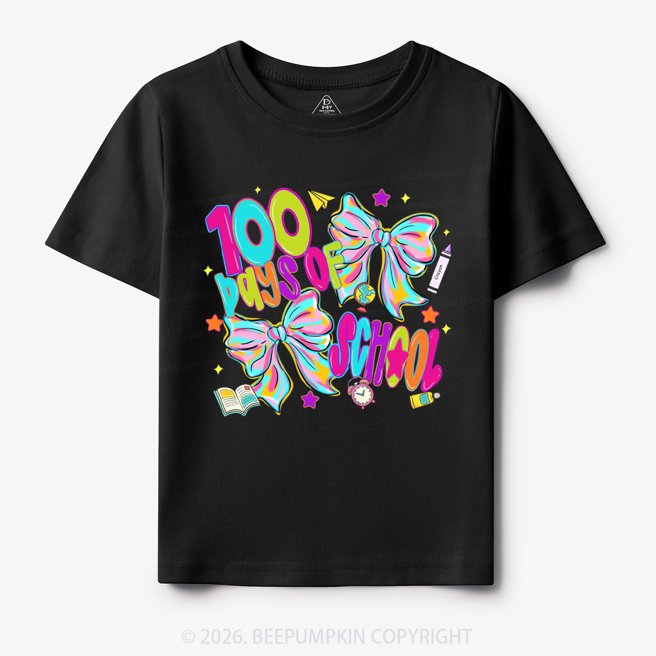 Bow Celebration 100 Days of School Toddler&Kid's Tees