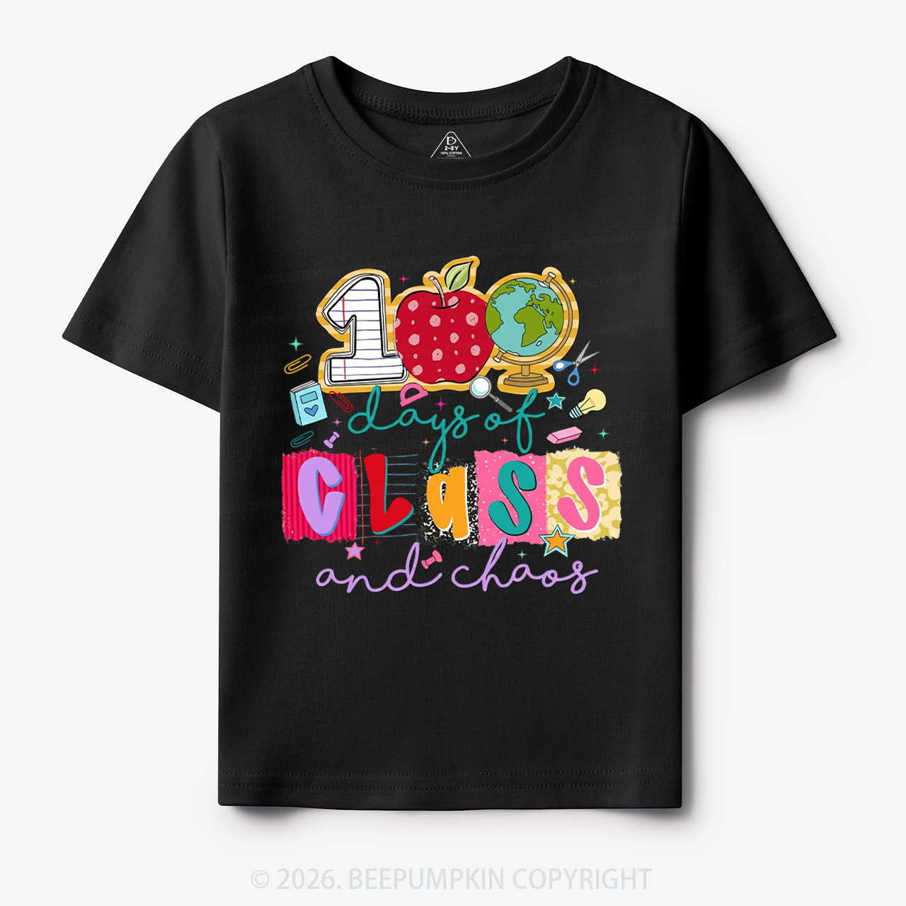 Class And Chaos 100 Days of School Toddler&Kid's Tees