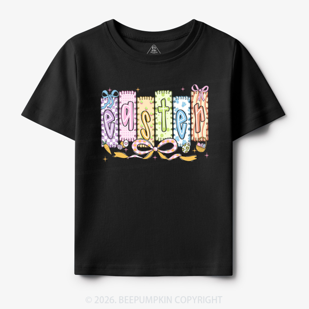 Cute Pastel Preppy Coquette Easter Toddler&Kid's Tees