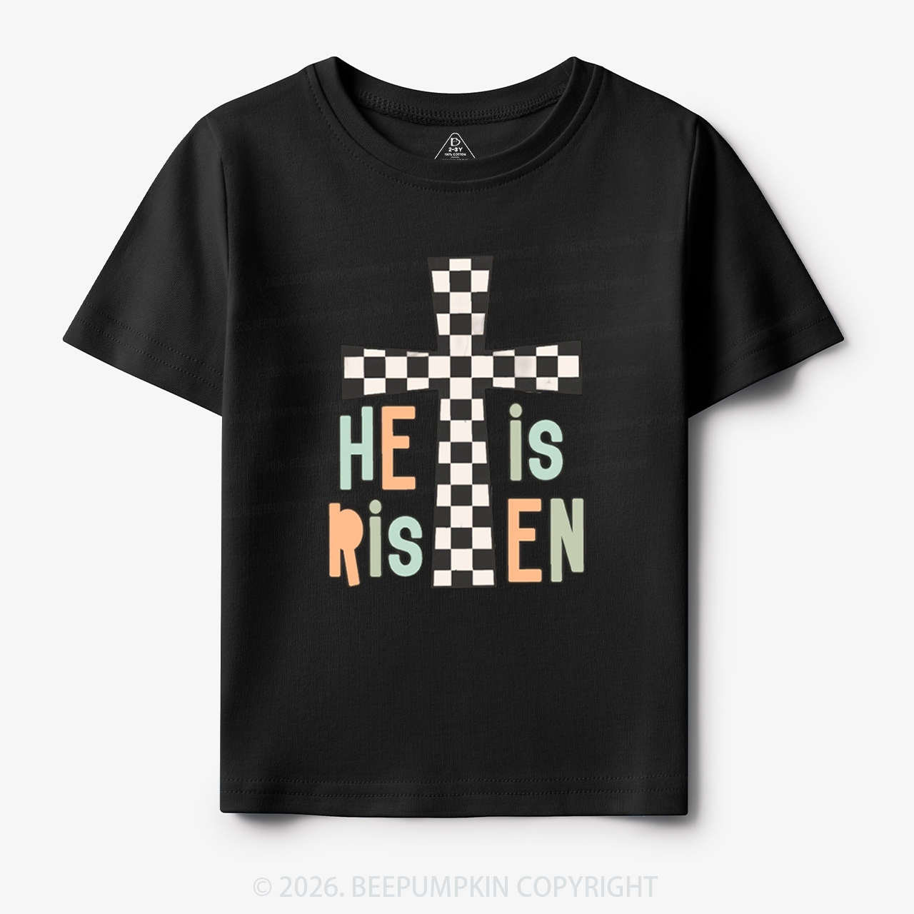 He Is Risen Easter Trendy Christian Toddler&Kid's Tees