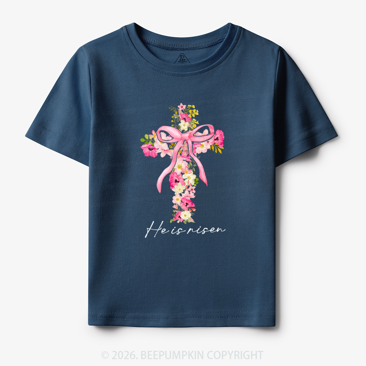 He Is Risen Easter Floral Toddler&Kid's Tees