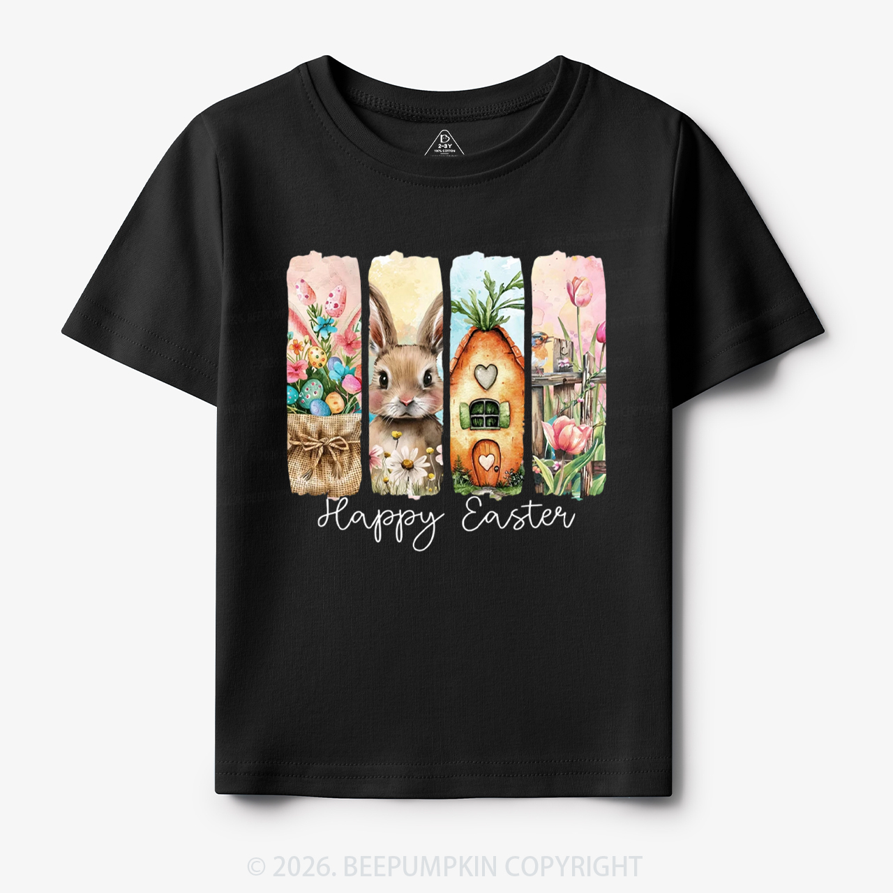 Happy Easter Floral Spring Toddler&Kid's Tees