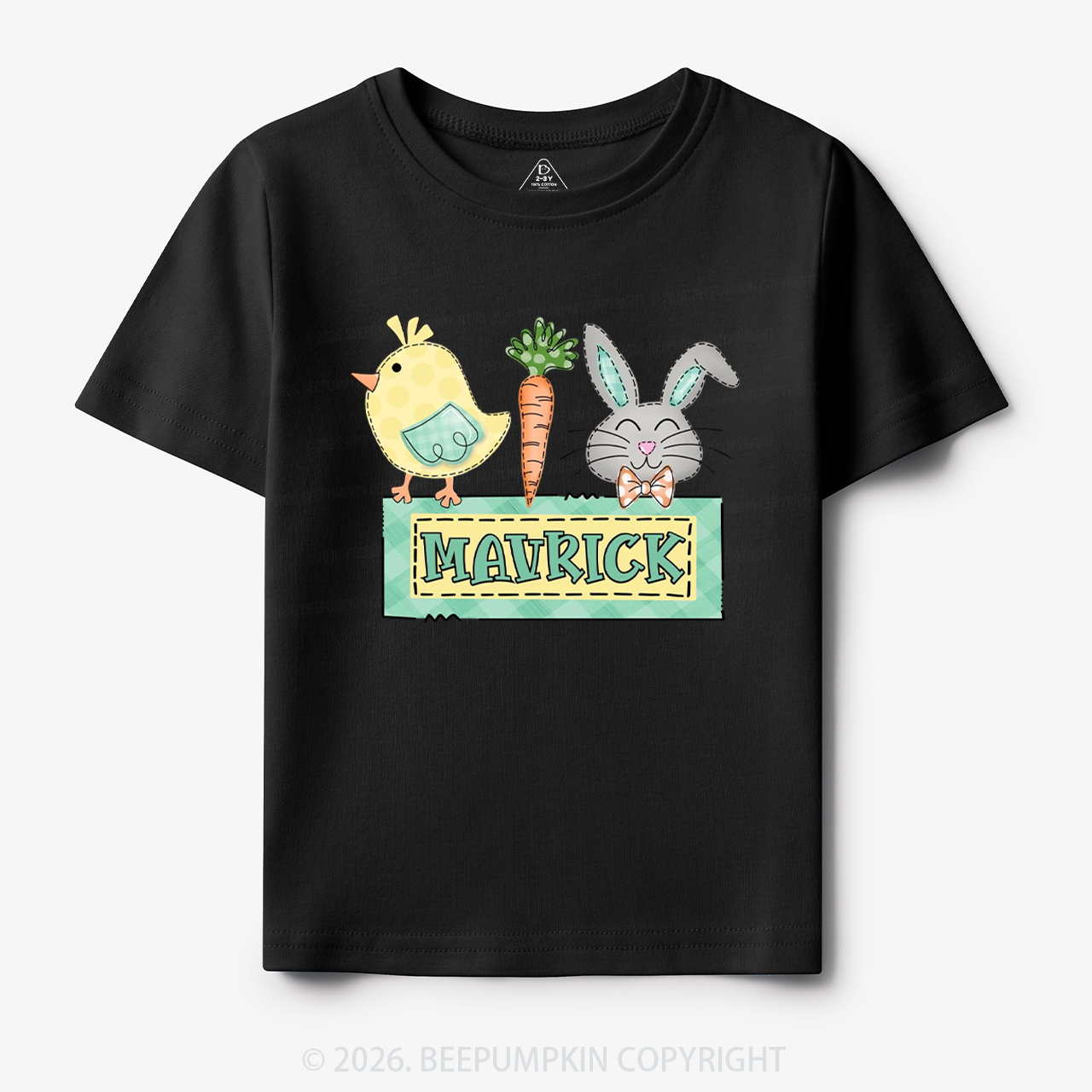 Personalized Name Easter Bunny Carrot Toddler&Kid's Tees