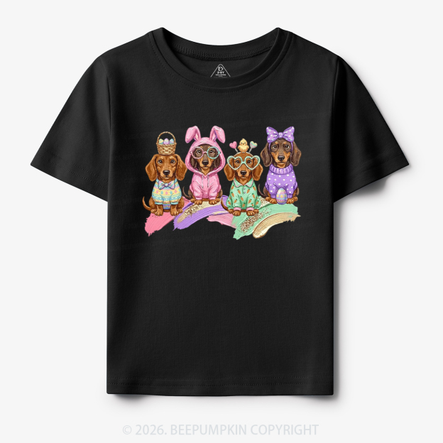 Easter Dog Cute Dachshund Toddler&Kid's Tees
