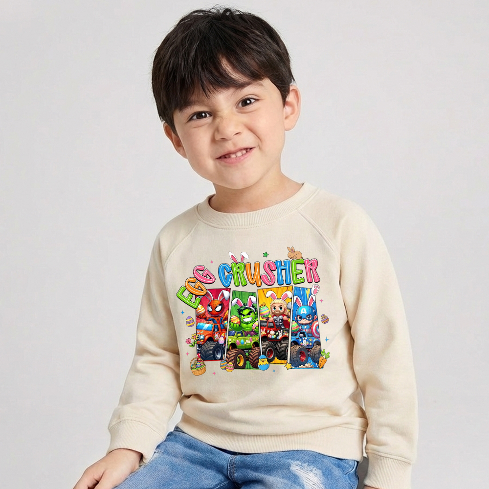 Easter Truck Egg Crusher Kid's Sweatshirt