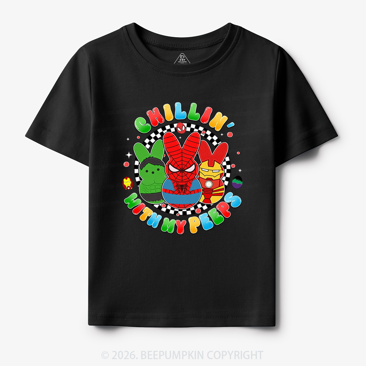 Cartoon Chillin With My Bunny Easter Toddler&Kid's Tees