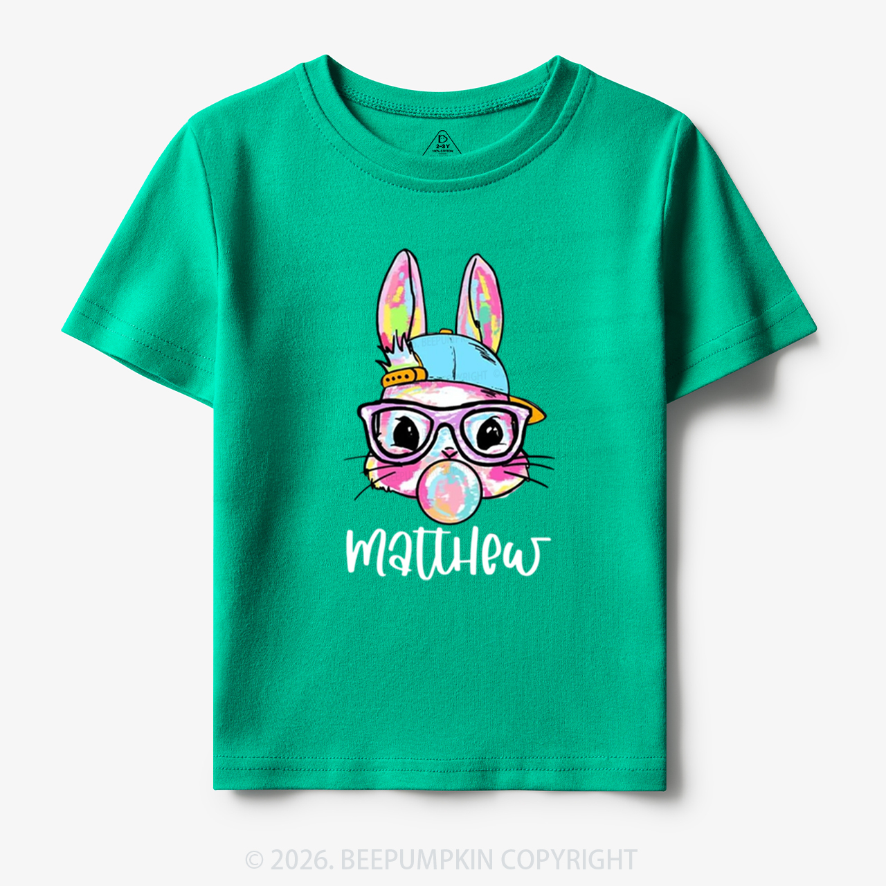 Personalized Kid Name Easter Bunny Coquette Bow Toddler&Kid's Tees