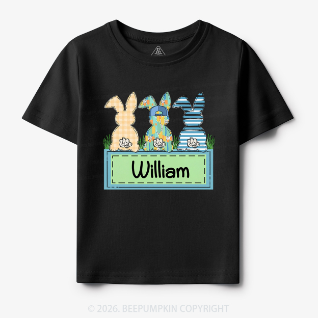 Personalized Name Retro Happy Easter Toddler&Kid's Tees