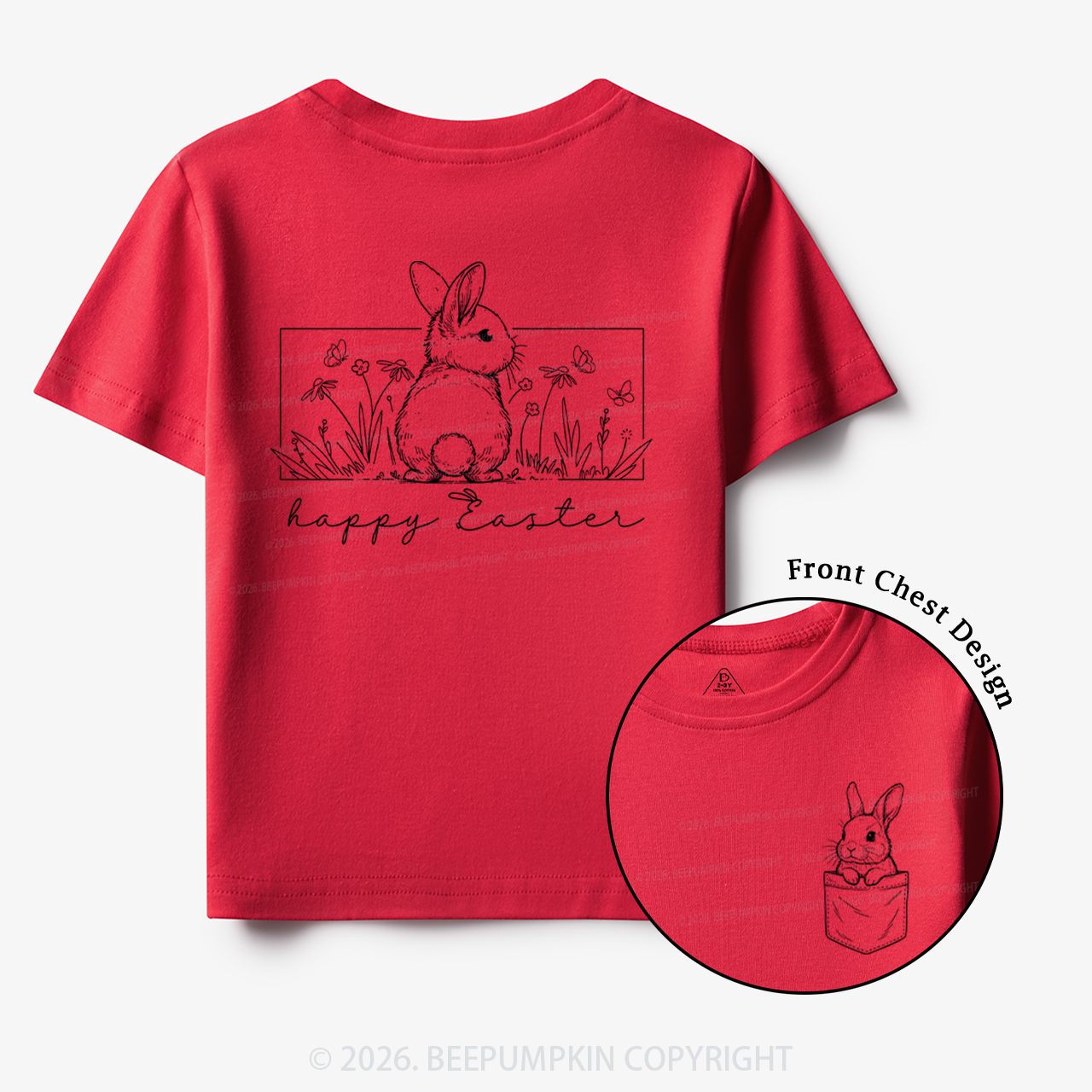 Happy Easter Spring Flowers Toddler&Kid's Tees