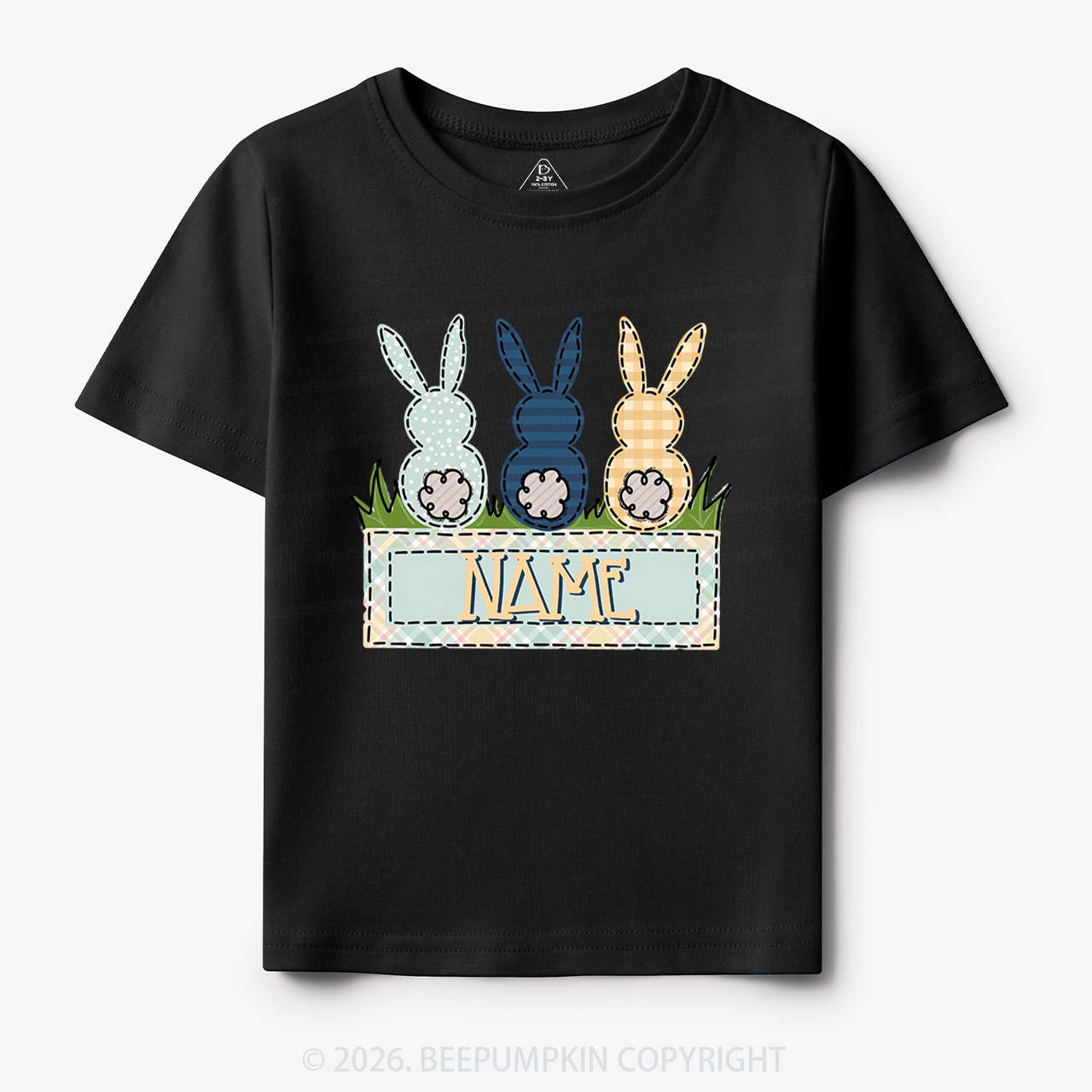 Personalized Name Easter Bunny Trio Toddler&Kid's Tees