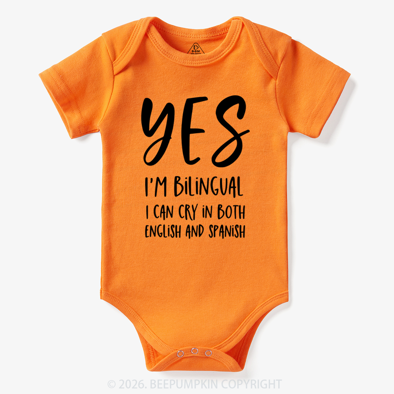 Personalized Color Funny Bilingual Bodysuit