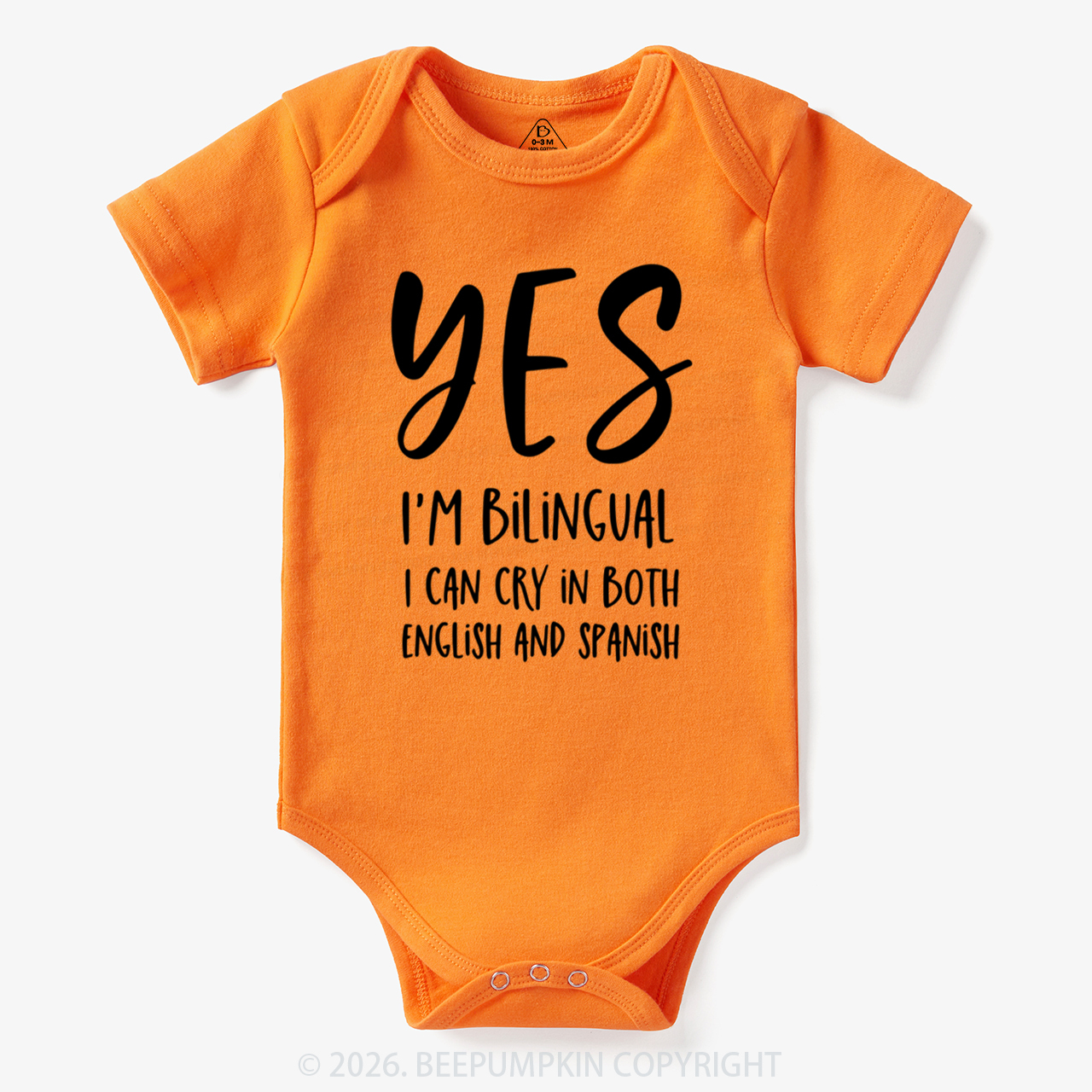 Personalized Color Funny Bilingual Bodysuit