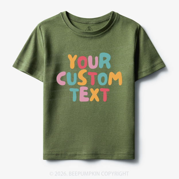 Personalized Retro Your Text Toddler&Kid's Tees Beepumpkin