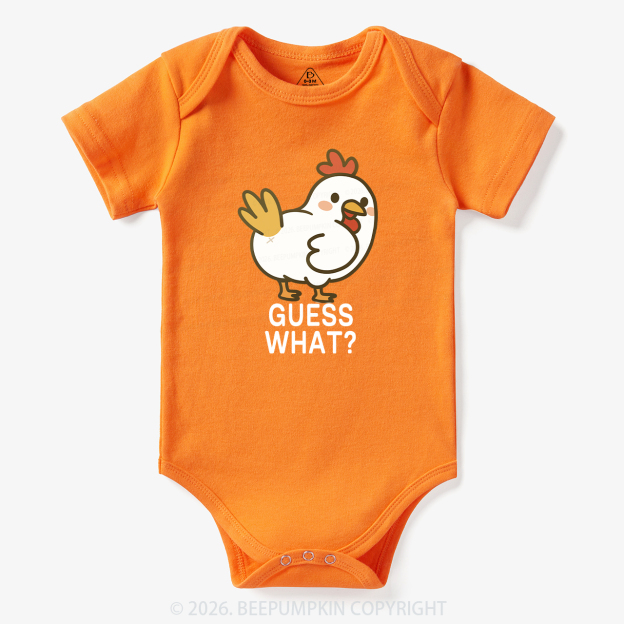 Guess What Chicken Funny Butt Joke Bodysuit