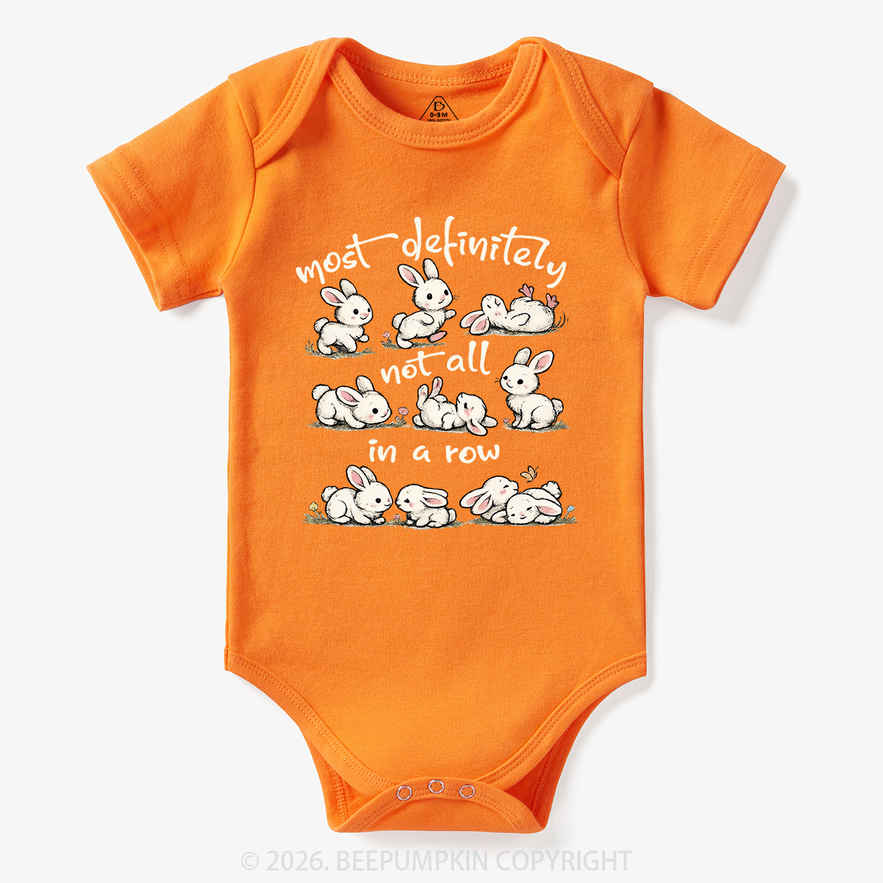 Funny Bunnies Not All In a Row Sarcastic Bodysuit